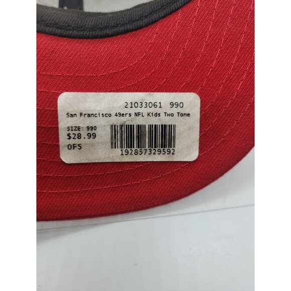 Youth San Francisco 49ers New Era 9FIFTY Snapback Hat NEW NFL Football red black - Picture 4 of 5